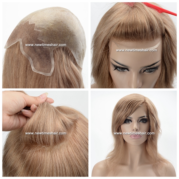 Full thin skin cap wig with lace front